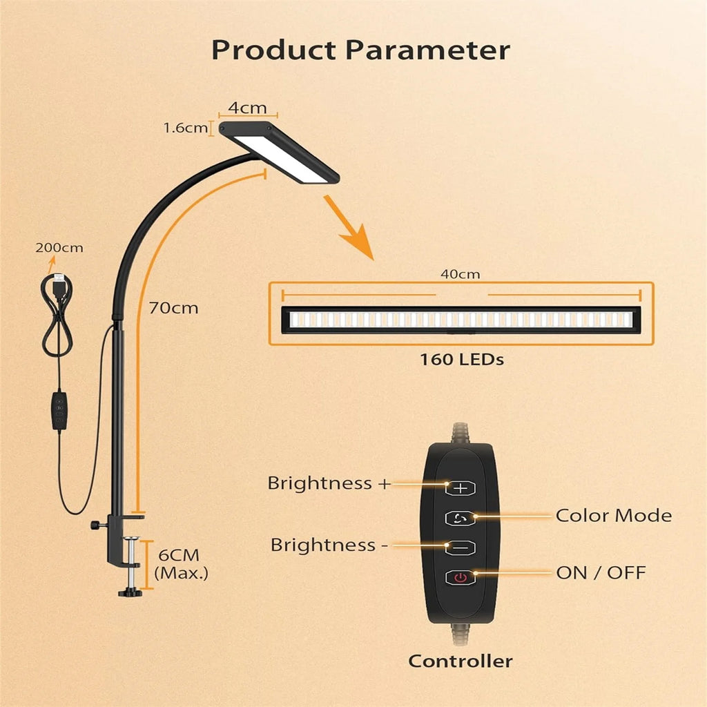 Screen Lamp LED Monitor Light Bar Computer Screen Lamp Stepless Dimmable USB Desk Lamp for Office Study Reading Lighting