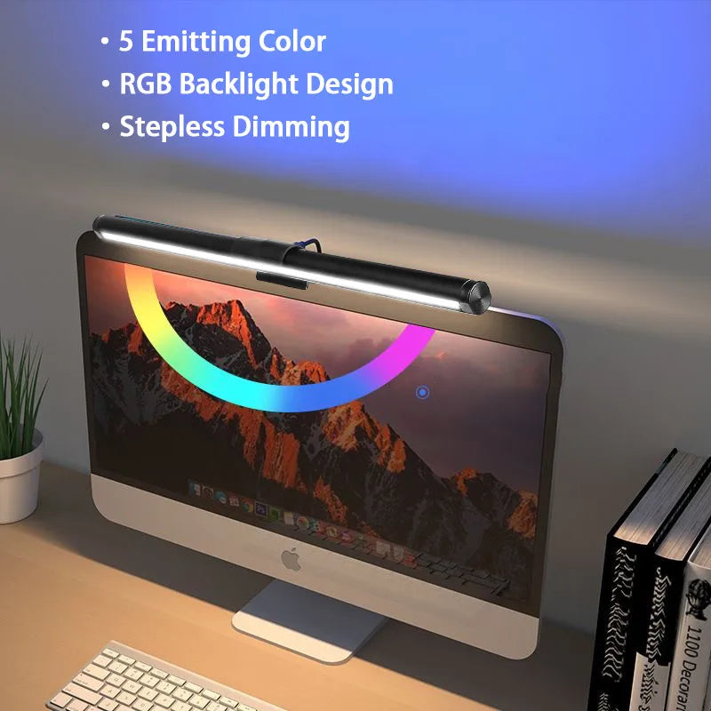 Led Monitor Light Bar Computer Lamps Reading Light Screen Hanging Desk Light Stepless Dimming Monitor for Bedroom Study Room