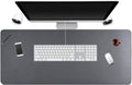 Desk Pad for Office Home 31" X 13",PU Leather Waterproof Large Desk Writing Mat Organizer,Multifunctional Ultra Thin Dual Use Desk Blotters Mouse Pad Protector … (Grey)