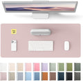 Leather Desk Pad Protector, Office Desk Mat, Large Mouse Pad, Non-Slip PU Leather Desk Blotter, Laptop Desk Pad, Waterproof Desk Writing Pad for Office and Home (Grayish Lavender, 23.6" X 13.8")