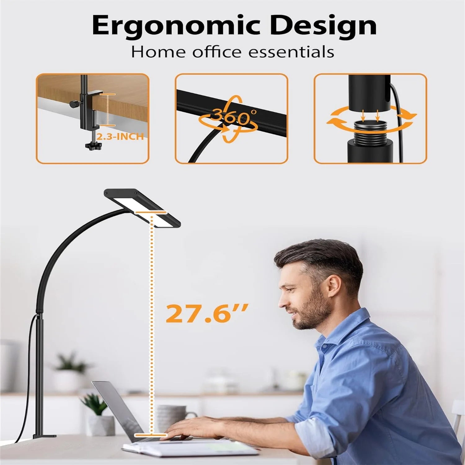 Screen Lamp LED Monitor Light Bar Computer Screen Lamp Stepless Dimmable USB Desk Lamp for Office Study Reading Lighting