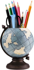 Globe Pen Pencil Holder for Desk Pen Organizer for Desk Desktop Organizer Pencil Cup Pot Desktop Accessories for Home Office School