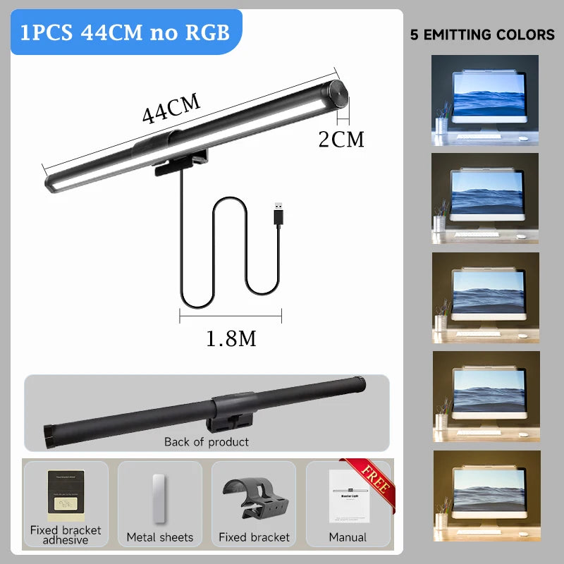 Led Monitor Light Bar Computer Lamps Reading Light Screen Hanging Desk Light Stepless Dimming Monitor for Bedroom Study Room