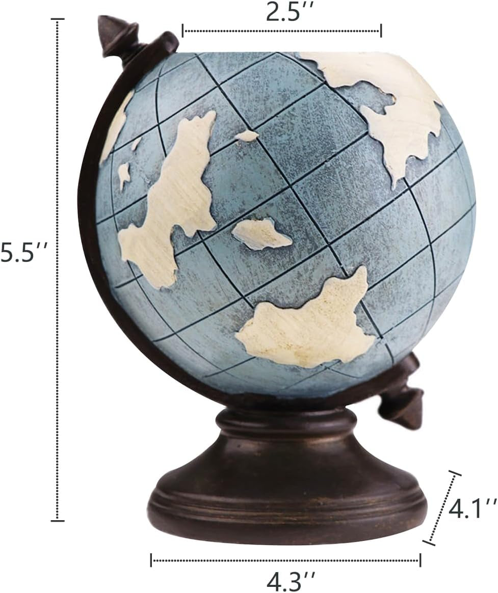 Globe Pen Pencil Holder for Desk Pen Organizer for Desk Desktop Organizer Pencil Cup Pot Desktop Accessories for Home Office School