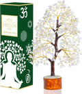 ® Clear Quartz Crystal Tree of Life, Birthday Gifts for Women & Men, House Decor for Shelf Healing Crystals, Spiritual Gift Room Decor, House Warming Gifts New Home, Birthday Gift for Mom