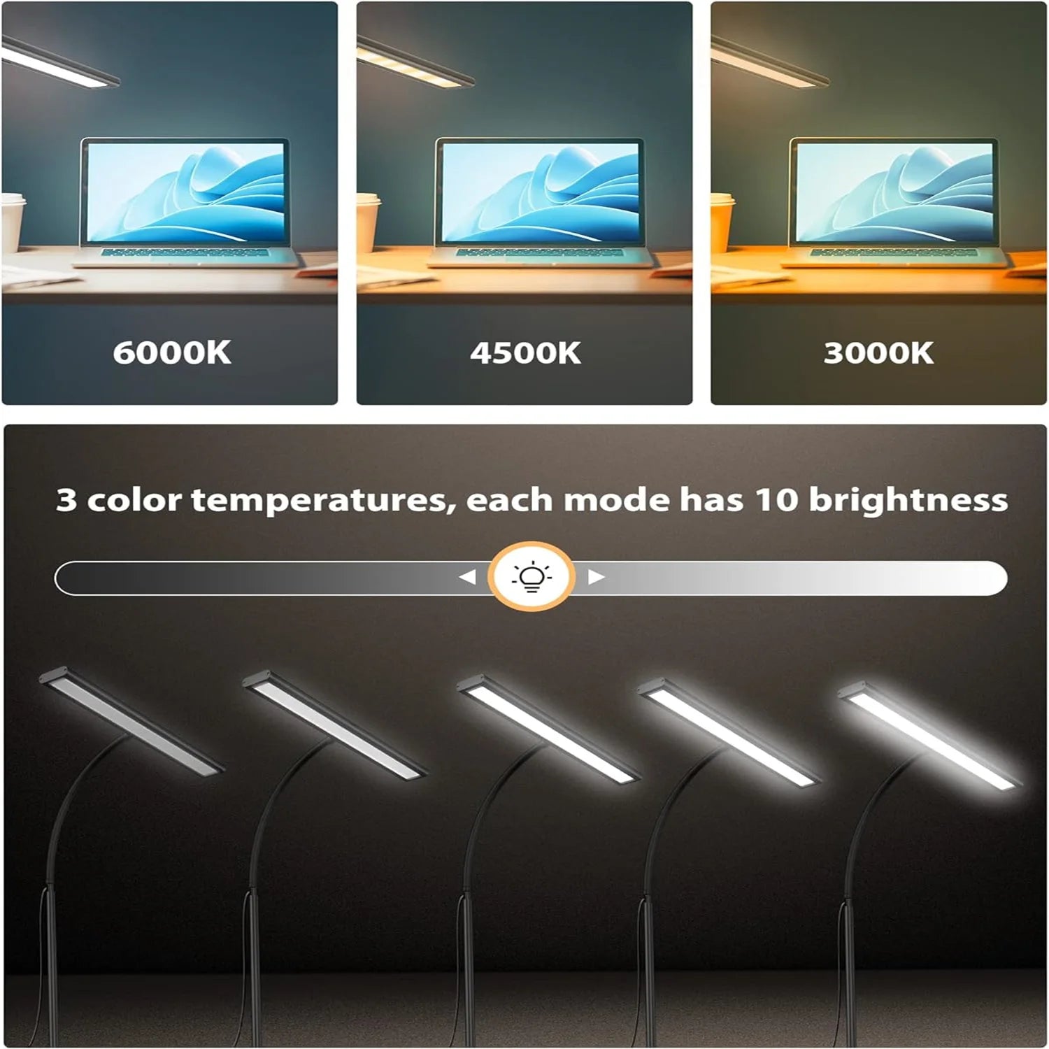 Screen Lamp LED Monitor Light Bar Computer Screen Lamp Stepless Dimmable USB Desk Lamp for Office Study Reading Lighting